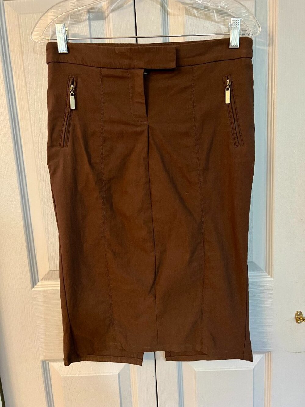 Brown Pencil Skirt by Jones New York Sport, Stretchy